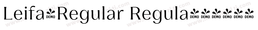 Leifa-Regular Regula字体转换